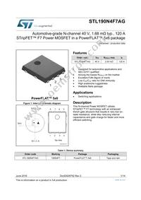 STL190N4F7AG Datasheet Cover