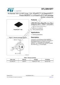 STL30N10F7 Datasheet Cover