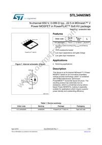 STL34N65M5 Datasheet Cover