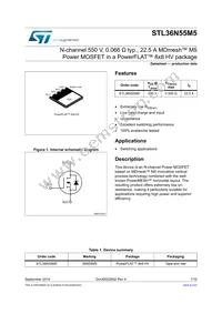 STL36N55M5 Datasheet Cover