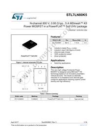 STL7LN80K5 Datasheet Cover