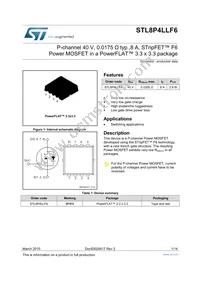 STL8P4LLF6 Datasheet Cover