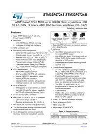 STM32F072VBH7 Datasheet Cover