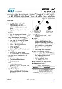 STM32F103VBI6 Datasheet Cover