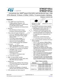 STM32F105VCT6V Datasheet Cover