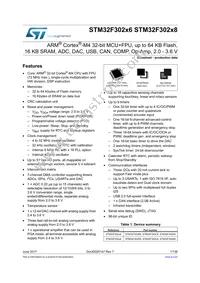 STM32F302R8T7 Datasheet Cover