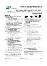 STM32F401VCT7 Datasheet Cover