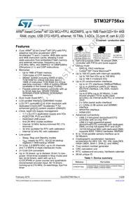 STM32F756VGH6 Datasheet Cover