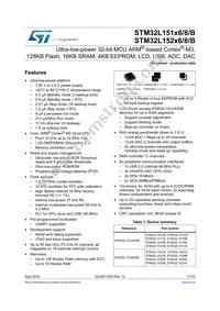 STM32L152C8U6 Datasheet Cover