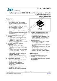 STM32W108C8U64TR Datasheet Cover