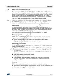 STM8L162M8T6 Datasheet Page 11