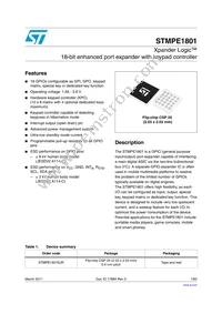 STMPE1801BJR Datasheet Cover