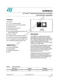 STMPE610QTR Datasheet Cover