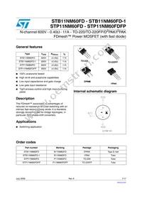 STP11NM60FD Datasheet Cover