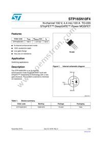 STP165N10F4 Datasheet Cover