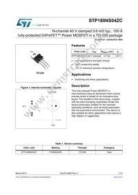 STP180NS04ZC Datasheet Cover