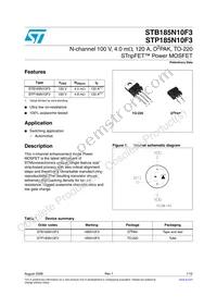 STP185N10F3 Datasheet Cover