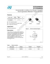 STP20NM65N Datasheet Cover