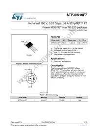 STP30N10F7 Datasheet Cover