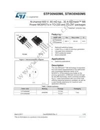 STP36N60M6 Datasheet Cover