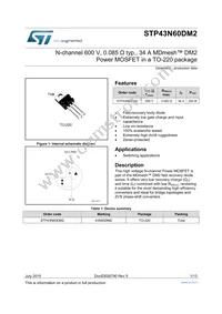 STP43N60DM2 Datasheet Cover