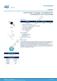 STP46N60M6 Datasheet Cover