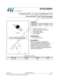 STP4LN80K5 Datasheet Cover