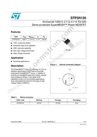 STP5N120 Datasheet Cover