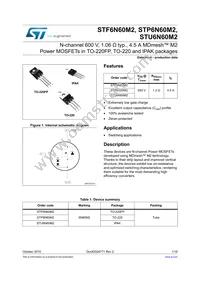 STP6N60M2 Datasheet Cover