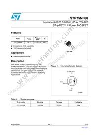 STP75NF68 Datasheet Cover