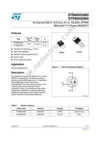 STP80N20M5 Datasheet Cover