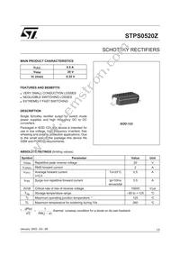 STPS0520Z Datasheet Cover