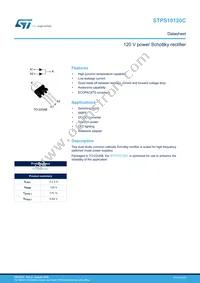 STPS10120CFP Datasheet Cover