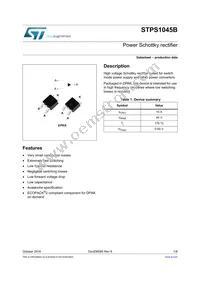 STPS1045B Datasheet Cover