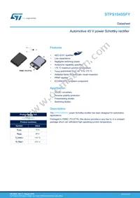 STPS1045SFY Datasheet Cover