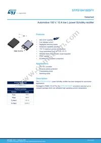 STPS10H100SFY Datasheet Cover