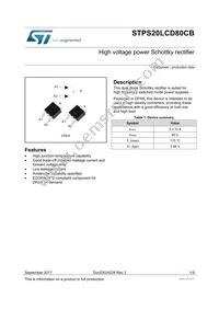 STPS20LCD80CB-TR Datasheet Cover