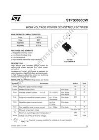 STPS3060CW Datasheet Cover