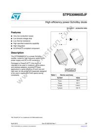 STPS30M60DJF-TR Datasheet Cover