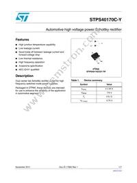 STPS40170CGY-TR Datasheet Cover