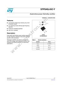 STPS40L45CGY-TR Datasheet Cover