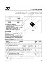 STPS60L40CW Datasheet Cover