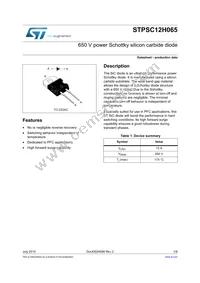 STPSC12H065D Datasheet Cover