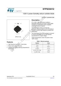 STPSC6H12B-TR1 Datasheet Cover