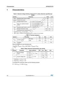 STPSC6TH13TI Datasheet Page 2