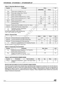 STQ3NK50ZR-AP Datasheet Page 2