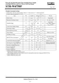 STR-W6750F Datasheet Page 2