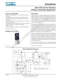 STR-W6753 Datasheet Cover