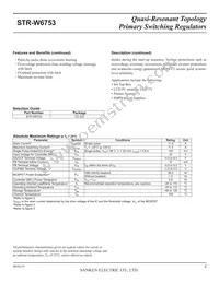 STR-W6753 Datasheet Page 2