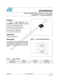 STS10DN3LH5 Datasheet Cover